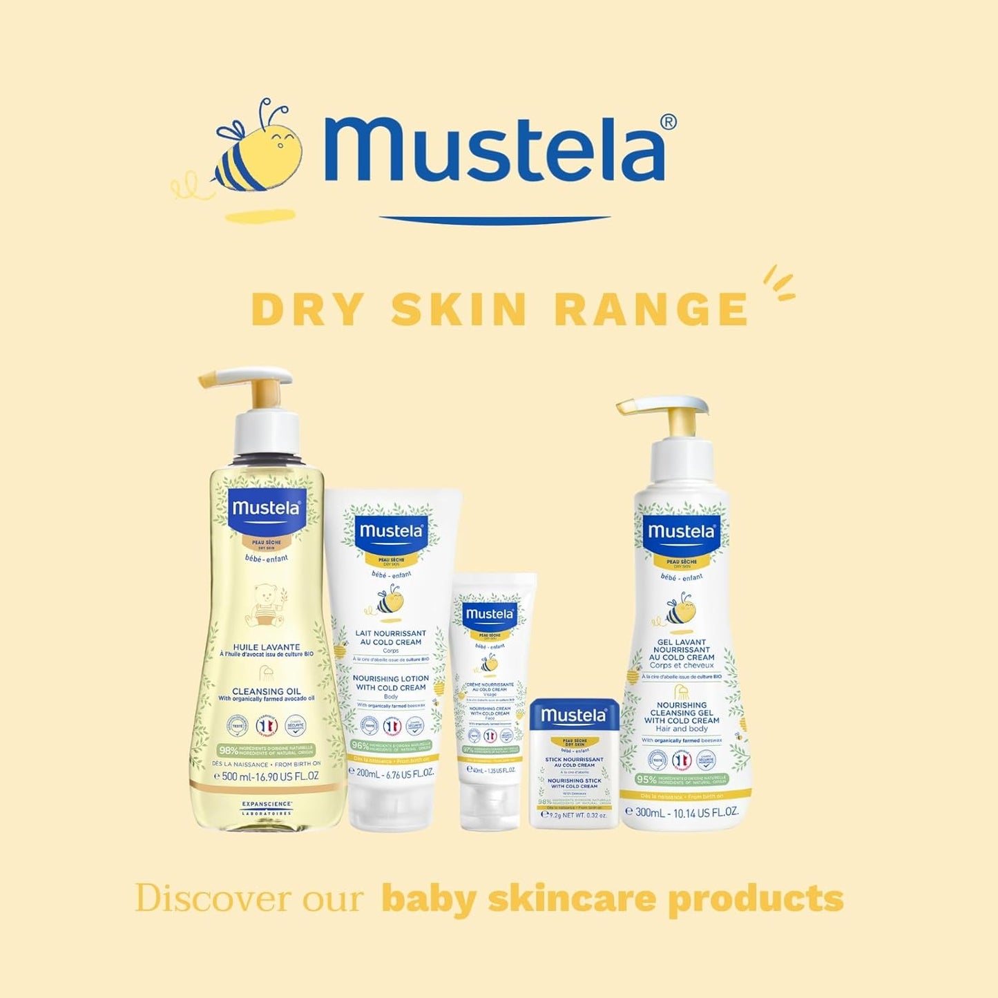 Mustela Baby Nourishing Cleansing Gel -10.14 fl. oz