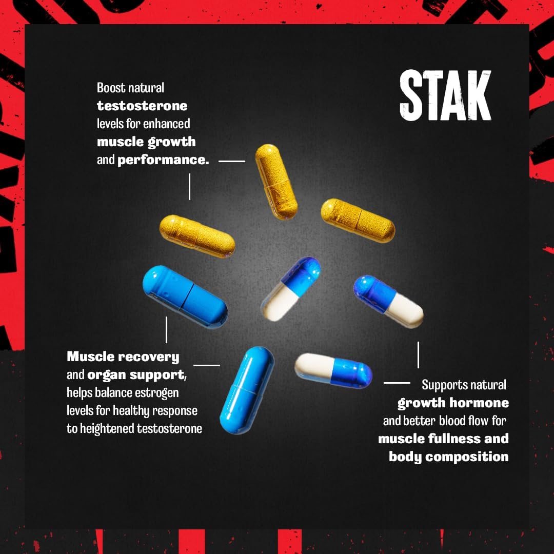 Animal Stak – Complete Natural Hormone Booster Supplement with Tribulus
