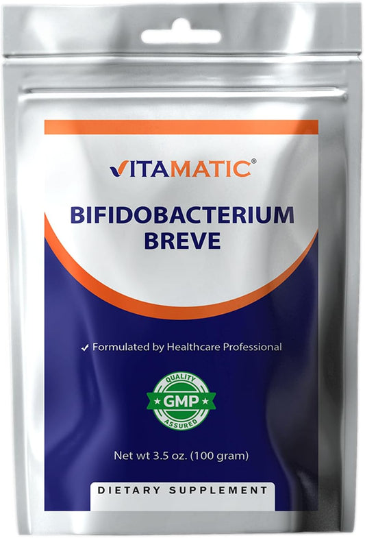 Vitamatic Bifidobacterium Breve Probiotic Powder - 100 Gram (3.5 OZ)
