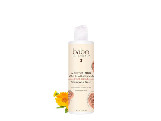 Babo Botanicals Moisturizing Oat & Calendula 2-in-1 Shampoo & Wash - 8 fl oz