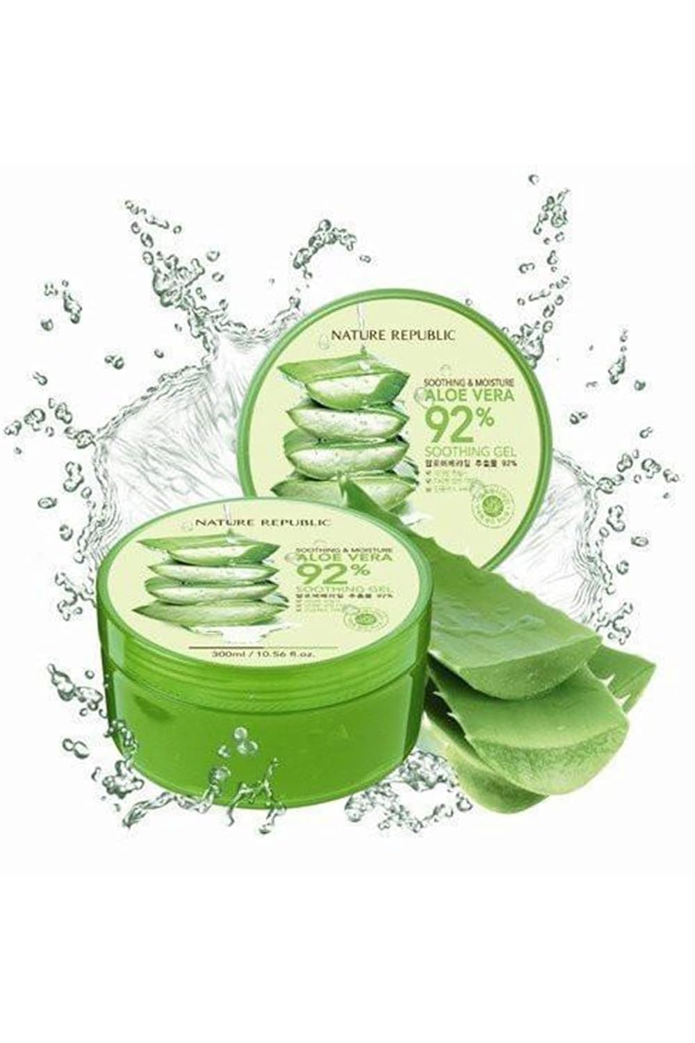 Nature Republic New Soothing & Moisture Aloe Vera 92% Gel - 10.56 Fl Oz