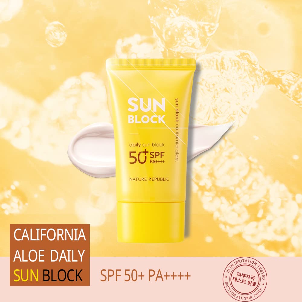 California Aloe Daily Sun Block, SPF 50+ PA++++ - 1.92 fl oz