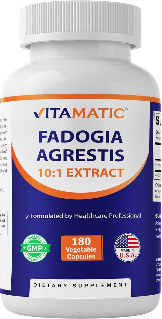 Vitamatic Fadogia Agrestis 10:1 Extract 600 mg - 180 Veg Capsules