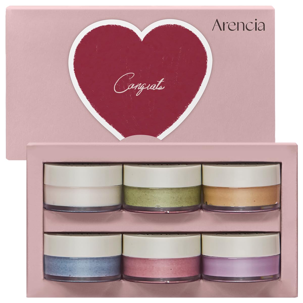 Arencia Rice Mochi Facial Cleanser Gift Set, 6 Varieties, 0.52 oz each - travel size,
