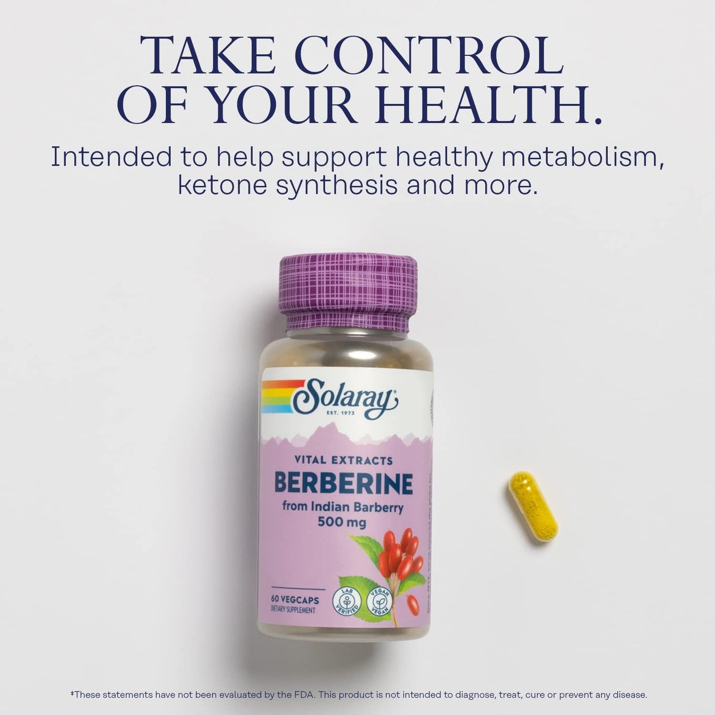 SOLARAY Berberine 500mg from Indian Barberry Root Extract