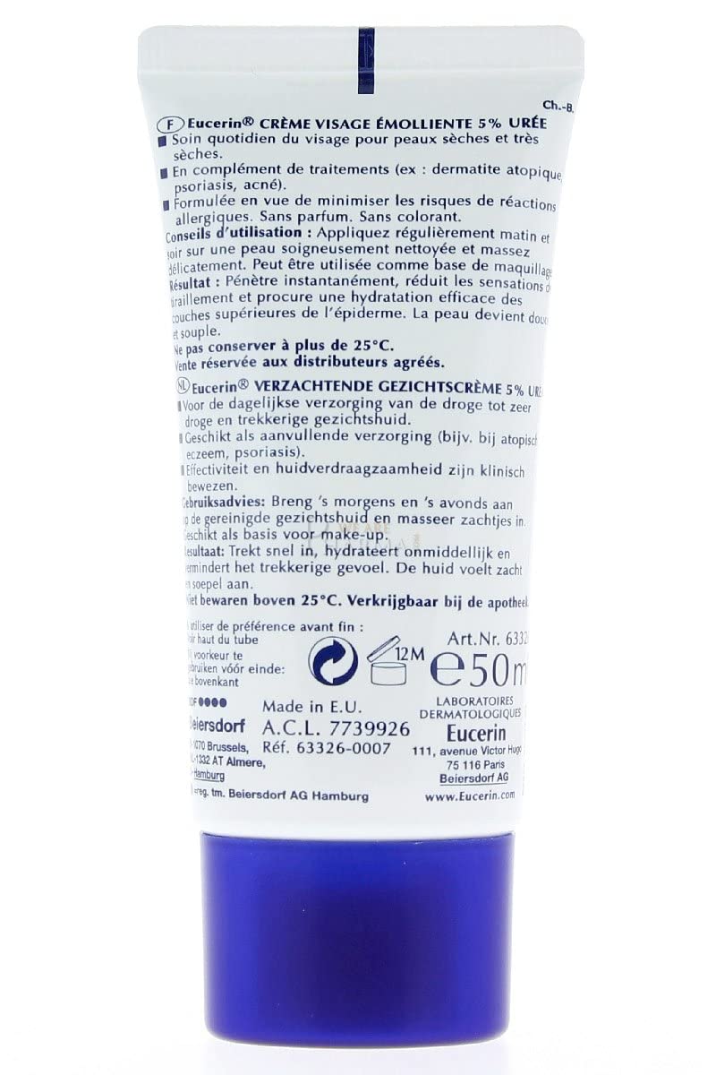 Eucerin 5% Urea Smoothing Face Cream, 50ml
