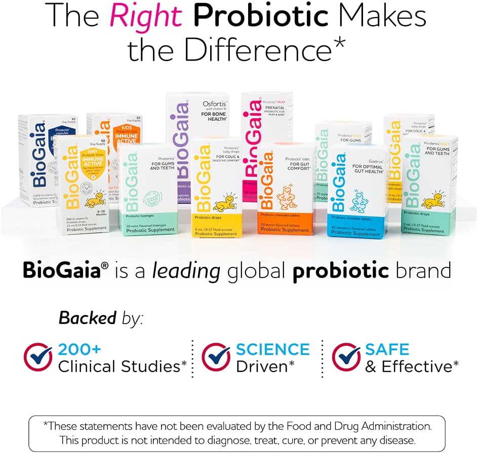 BioGaia Protectis Chewable Tablets for Toddlers, Kids, and  30 Tablets