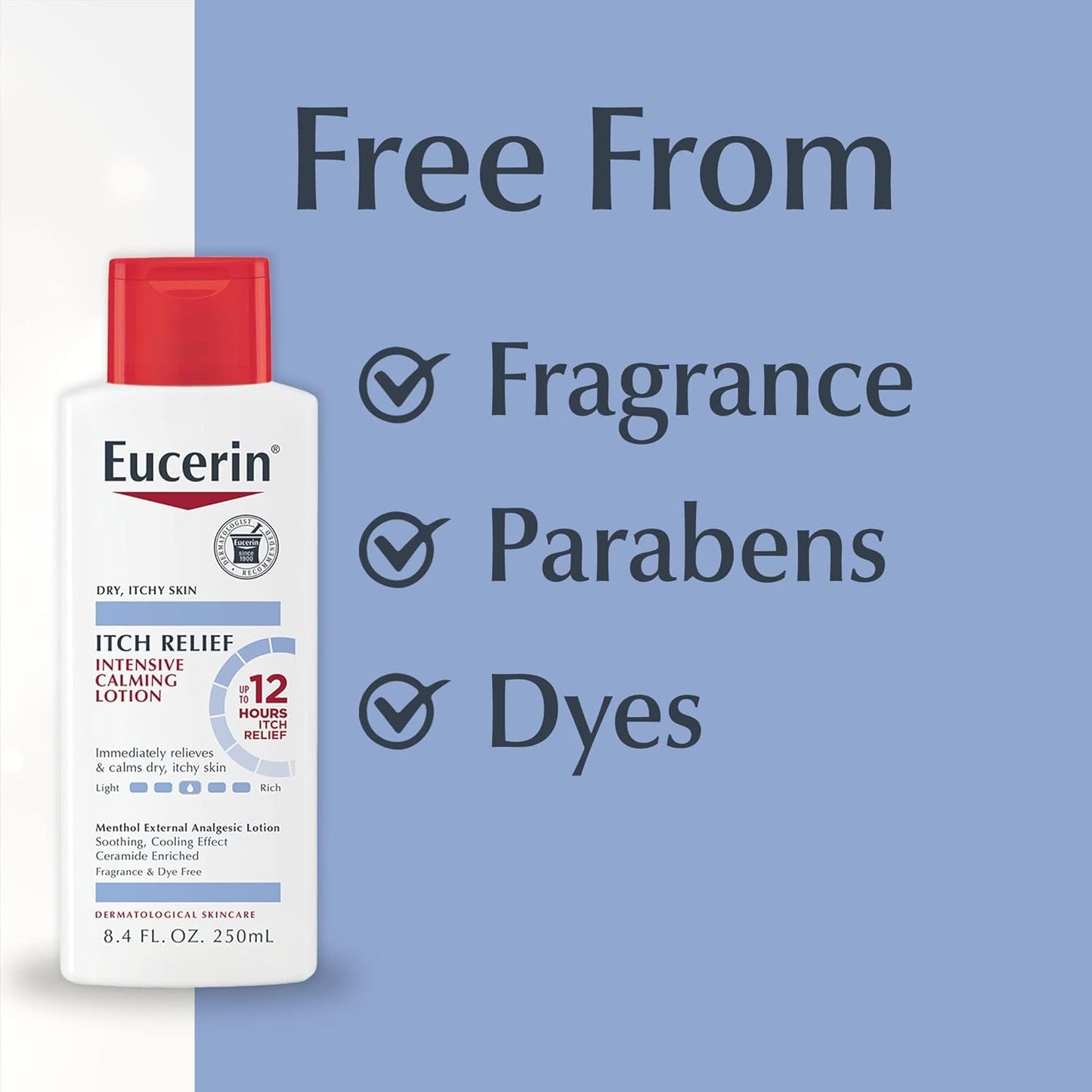 Eucerin Itch Relief Intensive Calming Body Lotion for Dry Itchy Skin,8.4 Fl Oz