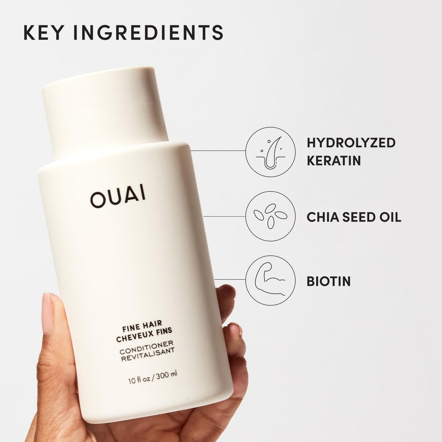 OUAI Fine Hair Conditioner Salon Size -  32 Oz