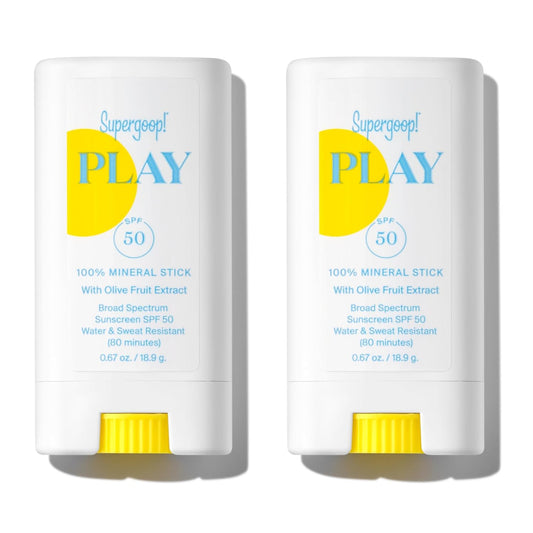 Supergoop! PLAY Mineral Stick SPF 50 - Pack of 2, 0.67 oz