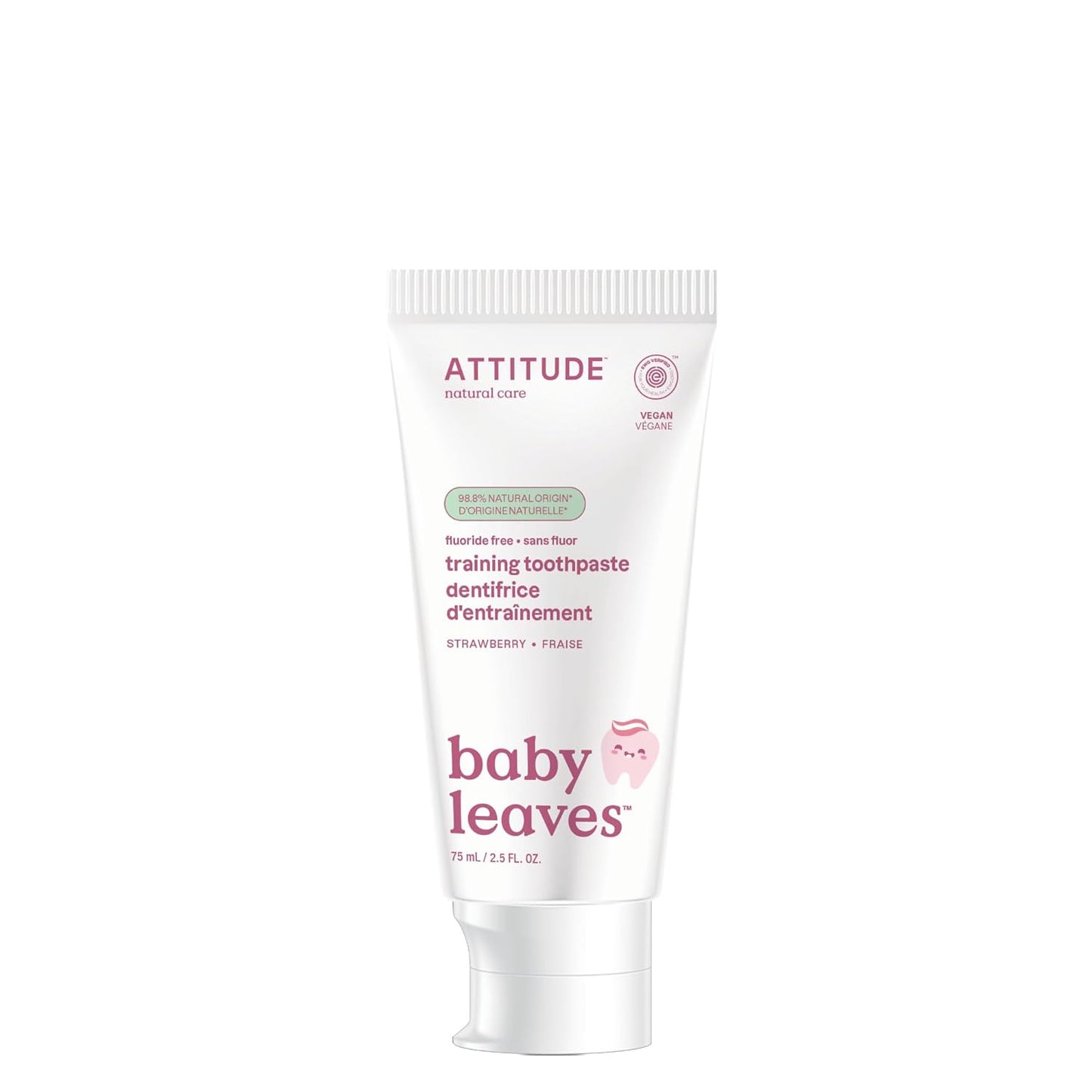 Attitude Baby and Child Fluoride-Free Training Toothpaste  Strawberry - 2.6 Oz