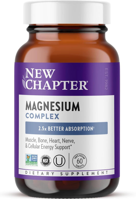New Chapter Magnesium Complex Supplement, 325mg  - 60 Tablets