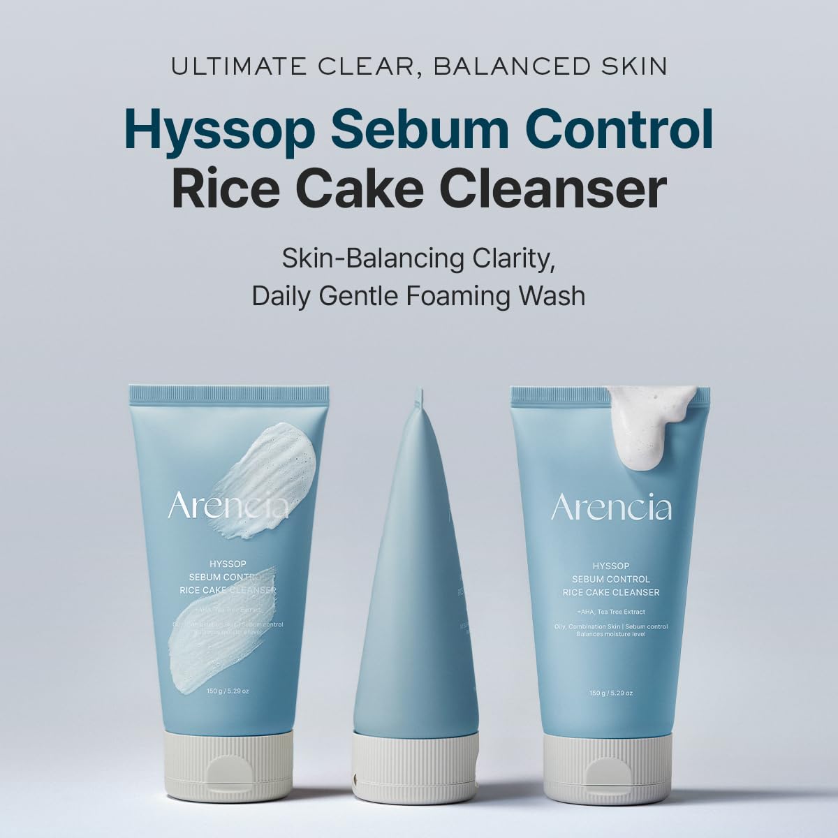 ARENCIA Hyssop Sebum Control Rice Cake Cleanser - 5.07 fl oz