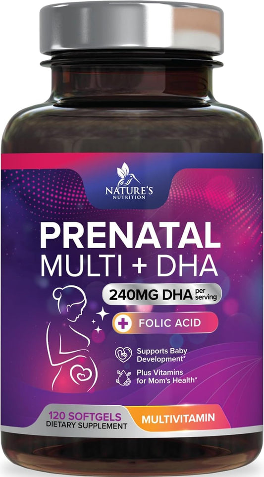 Women's Prenatal Multivitamin with Folic Acid & DHA - 120 Softgels
