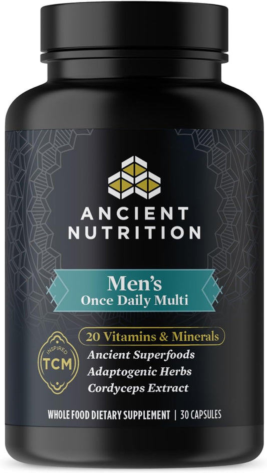 Multivitamin for Men by Ancient Nutrition, Ancient Multi Men's Once Daily Vitamin Supplement 30 Ct,