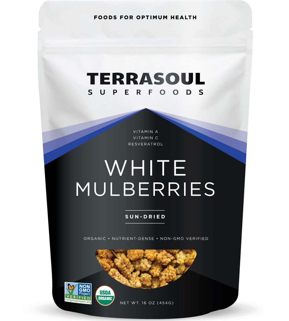 Terrasoul Superfoods Organic Sun-dried White Mulberries