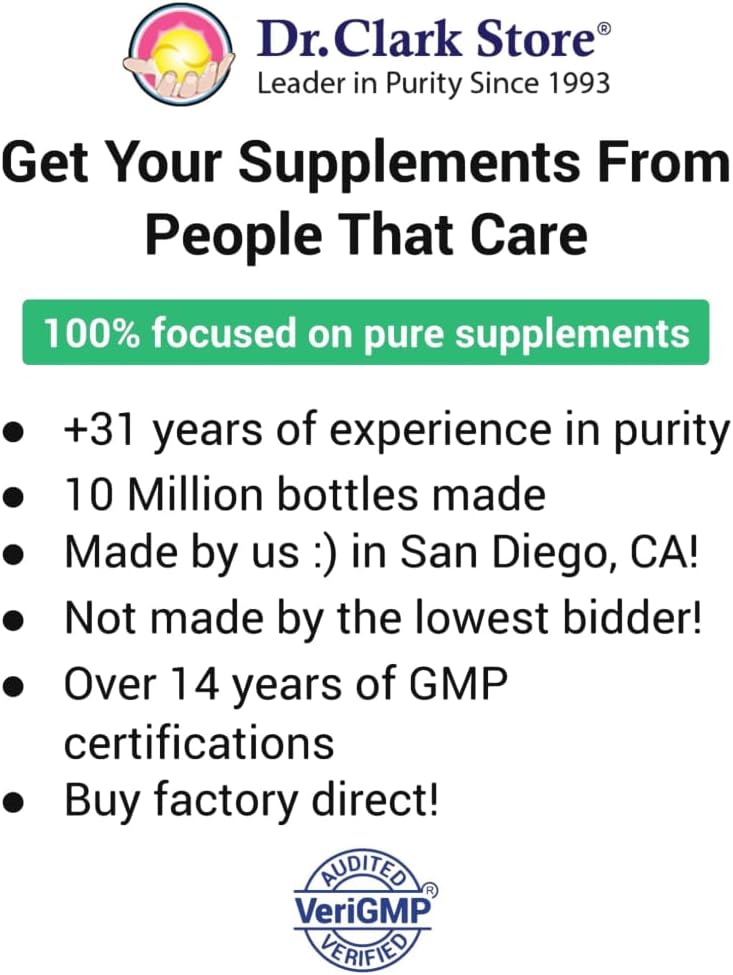 Dr Clark Store, Ornithine Vegetarian Supplement, 500 mg, 100 Tapioca Capsules