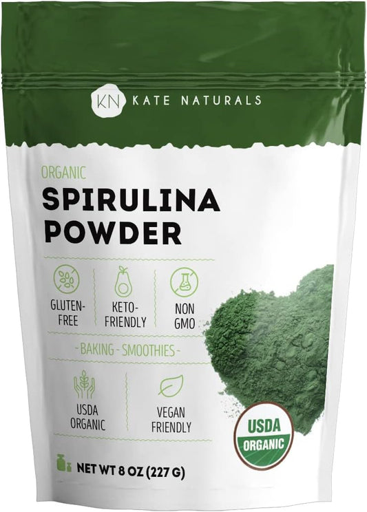 Kate Naturals Organic Spirulina Powder -8 oz