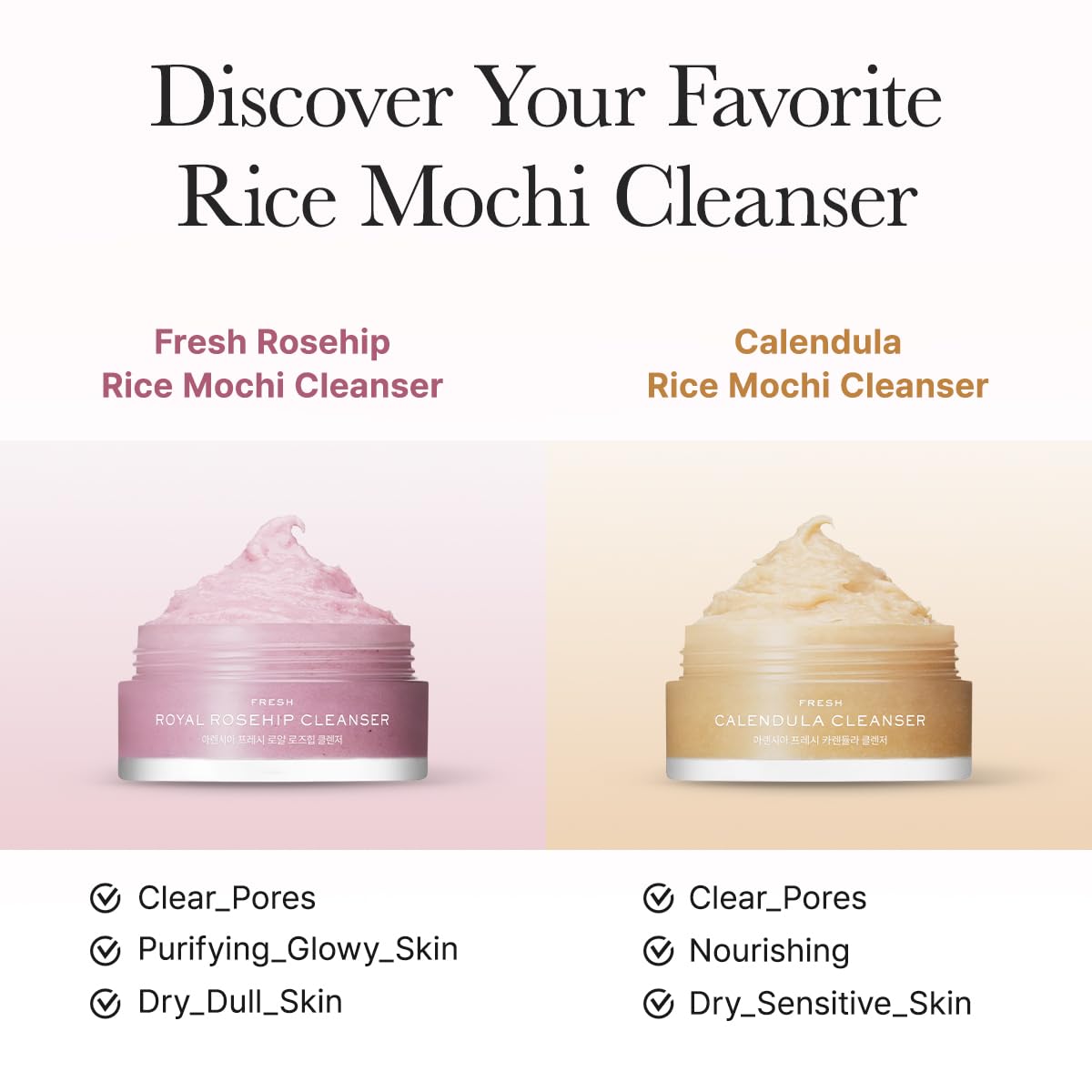 Arencia Rice Mochi Facial Cleanser Gift Set, 6 Varieties, 0.52 oz each - travel size,