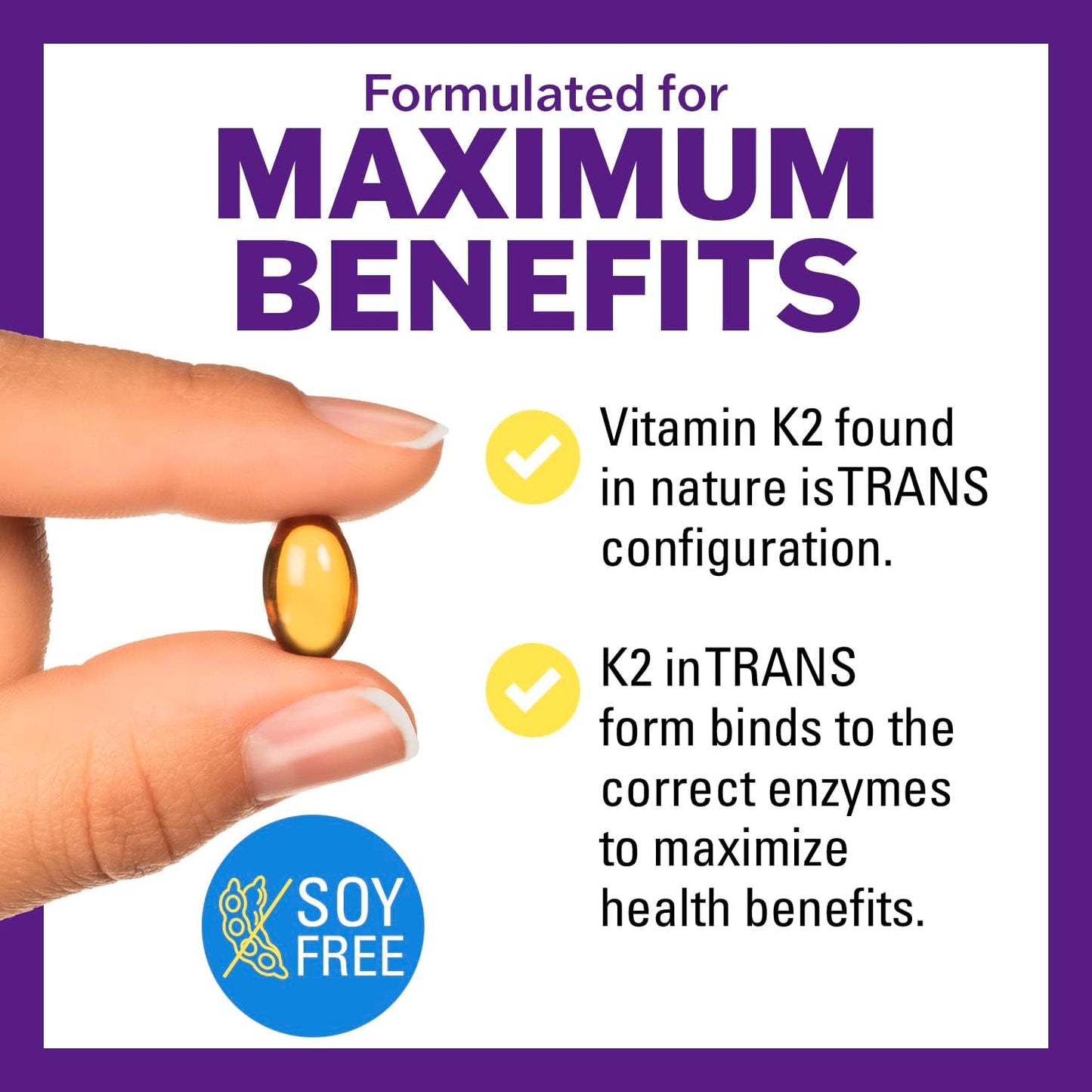 InnovixLabs Vitamin D3 K2 Supplement - ADK with VIT D3 5000 IU 60 capsules