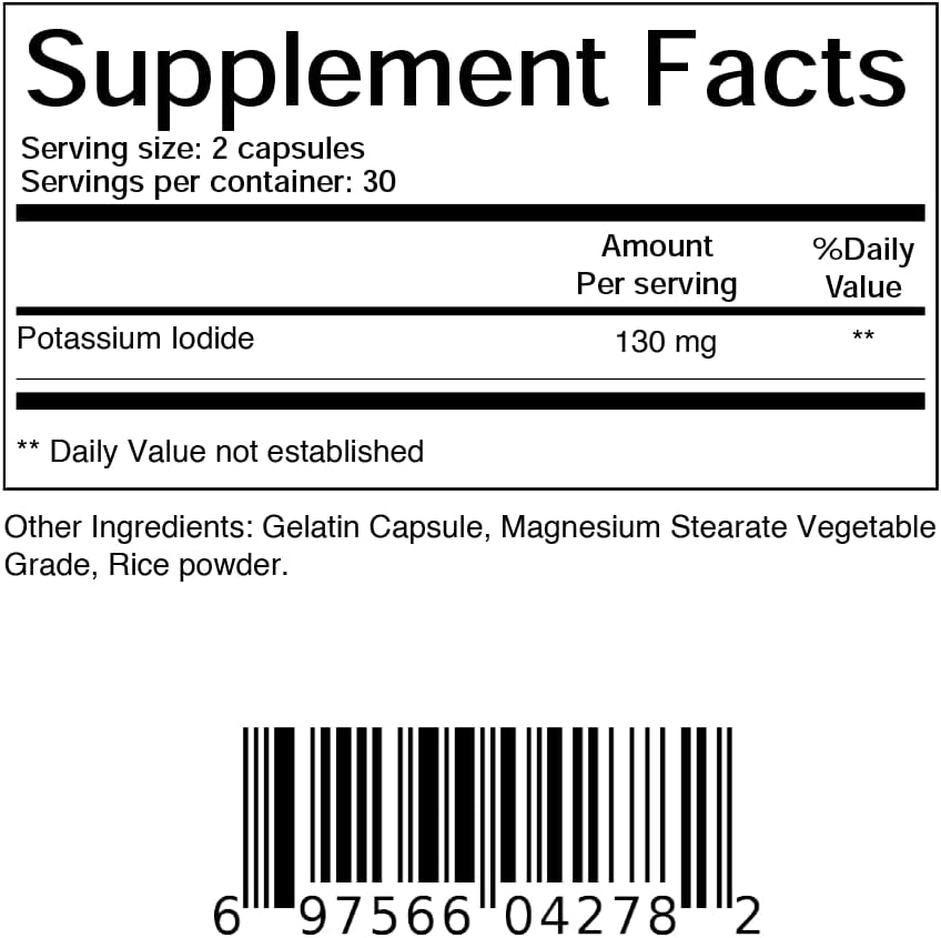 Balance Breens Potassium Iodide  - 60 Capsules
