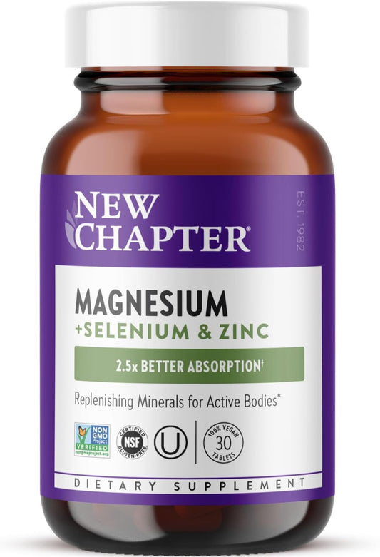 New Chapter Magnesium-Selenium-Zinc Supplement, 325 mg - 30 count