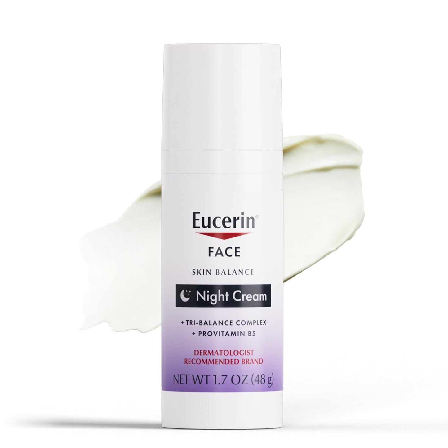 Eucerin Skin Balance Night Cream, Sensitive Skin Face Moisturizer,1.7 Oz
