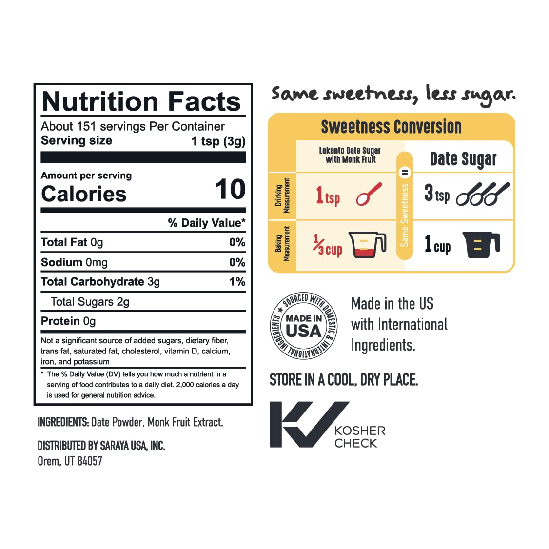 Lakanto Date Sugar with Monk Fruit Sweetener - Marinade (1 lb)