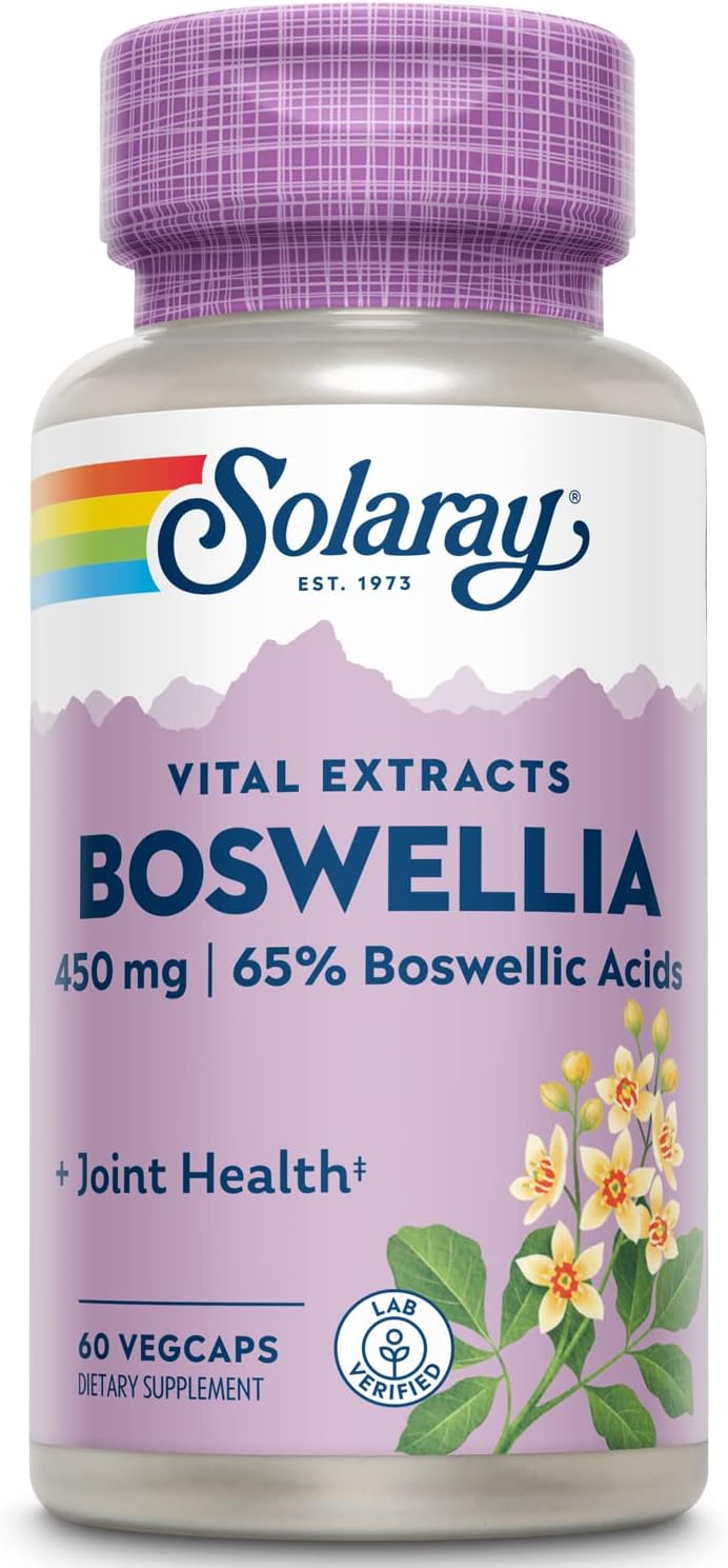 SOLARAY Guaranteed Potency Boswellia Resin Extract  60 Count