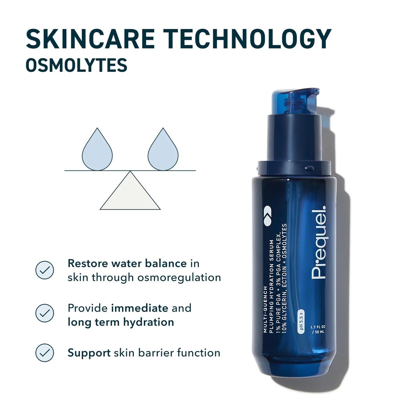 Prequel Skin Multi-Quench Plumping Hydration Serum for Face -  1.7oz
