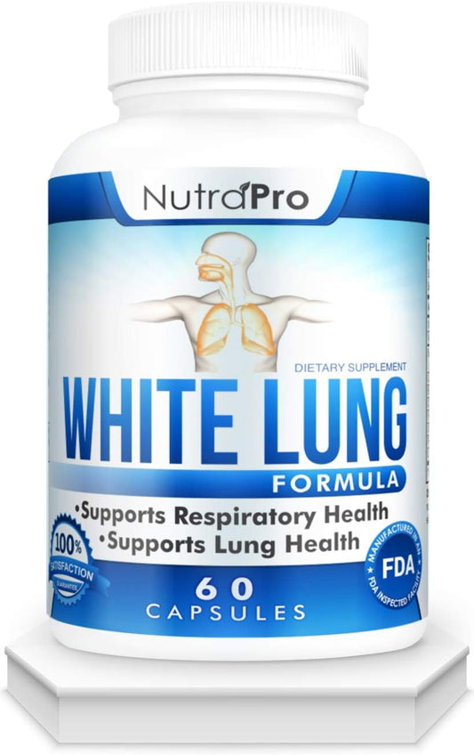 White Lung by NutraPro - Lung Cleanse And Detox.Support Lung Health  - 60 capsules