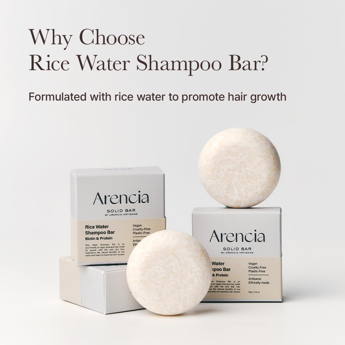 ARENCIA Rice Water Shampoo Bar - 2.8 oz