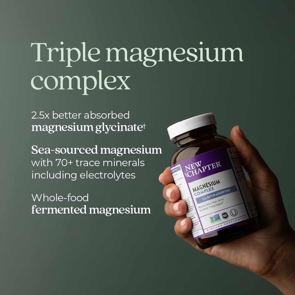 New Chapter Magnesium Complex Supplement, 325mg  - 60 Tablets