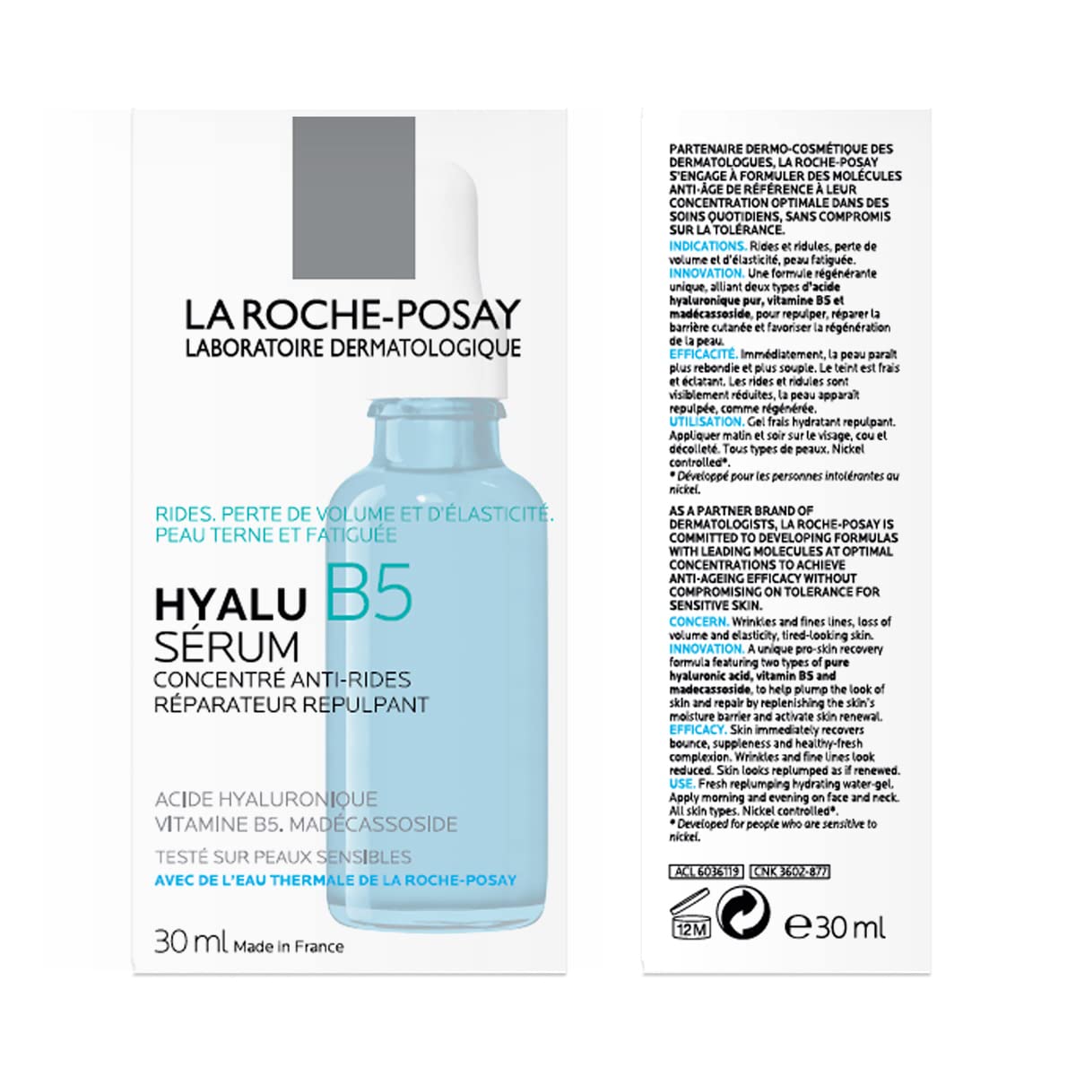 La Roche-Posay Hyalu B5 Pure Hyaluronic Acid Serum for Face, with Vitamin B5