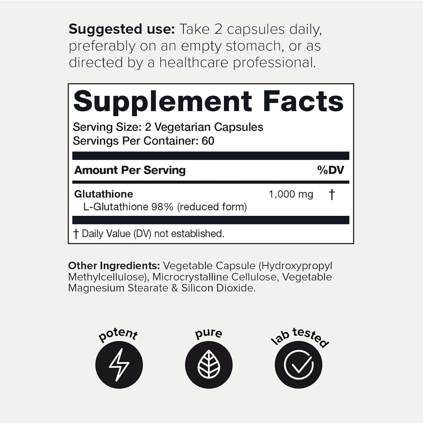 Toniiq Ultra High Strength Glutathione 120 Capsules