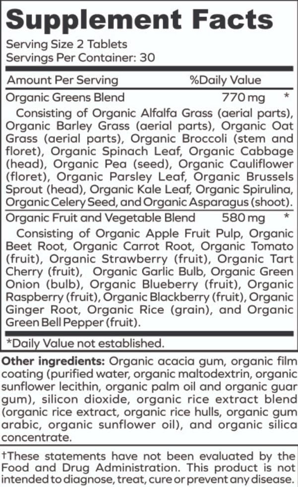 envitamin Green Fuel Organic Greens Tablets - 60 count