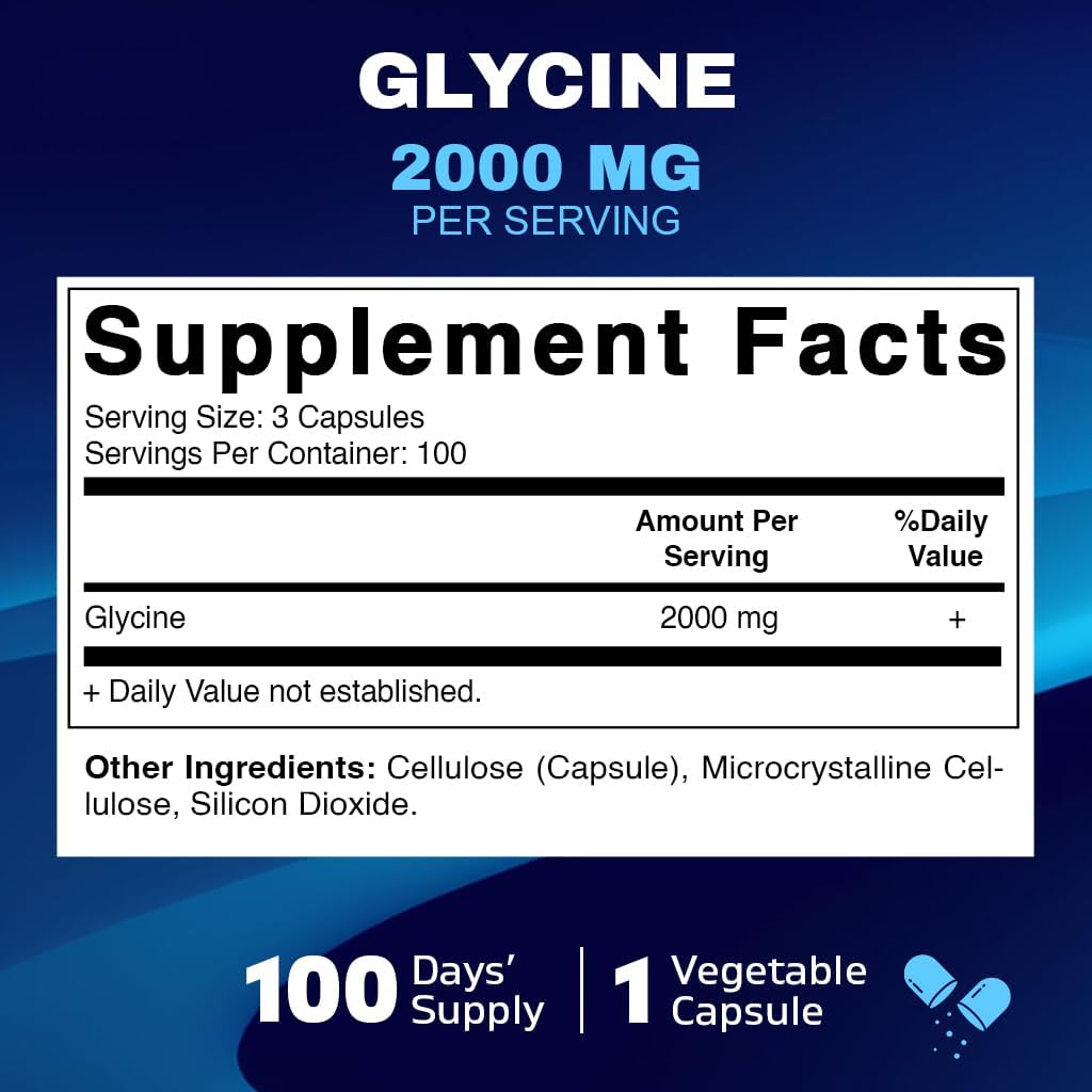 Vitamatic Glycine Supplement, 2000mg -  300 Count