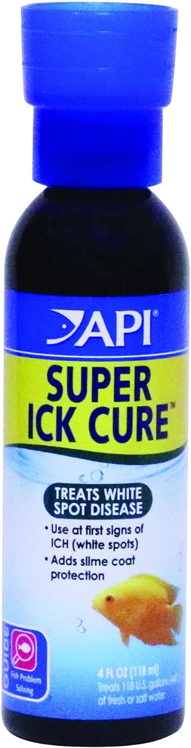 API LIQUID SUPER ICK CURE Fish remedy, Freshwater and Saltwater Fish Medication 4 fl oz White