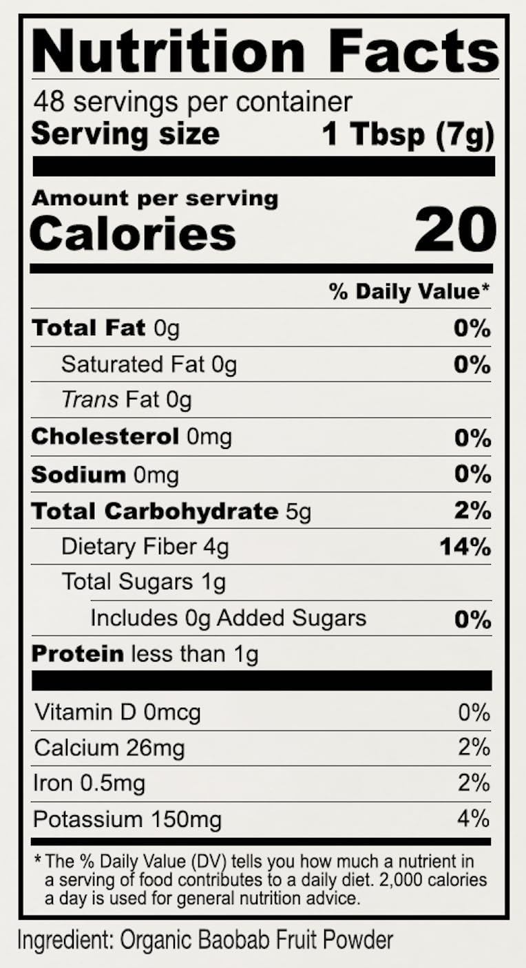 Anthony's Organic Baobab Fruit Powder, 12 oz