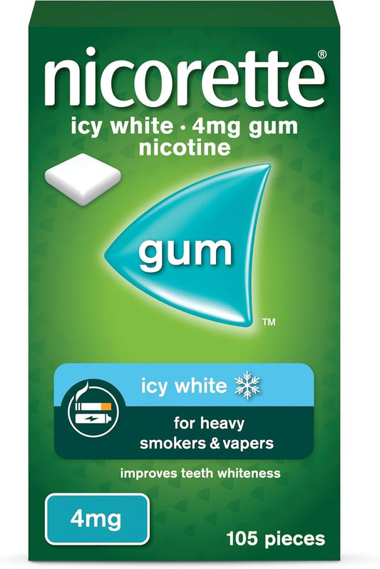 Nicorette Icy White 4mg Gum  - 105 Pieces