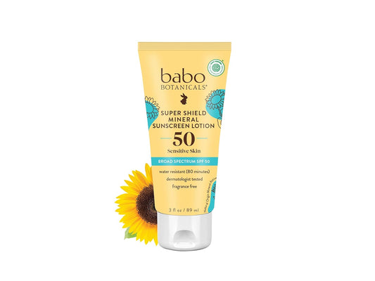 Babo Botanicals Sheer Mineral Sunscreen Lotion SPF 50 -3 fl oz
