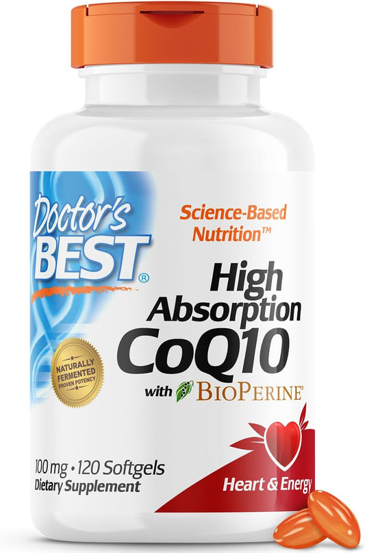 Doctor's Best High Absorption CoQ10 -100 mg, 120 Count