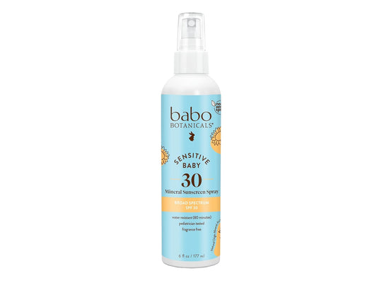 Babo Botanicals Sensitive Baby Mineral Sunscreen Spray SPF30 - 6 fl 0z