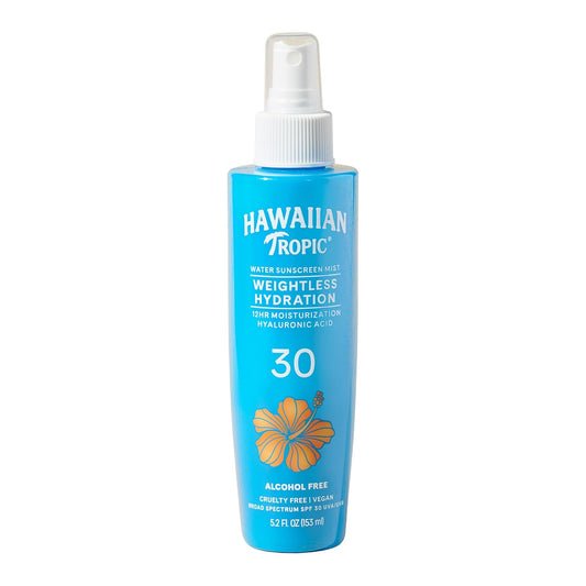 Hawaiian Tropic Weightless Hydration Water Mist for Body SPF 30, 5.2oz