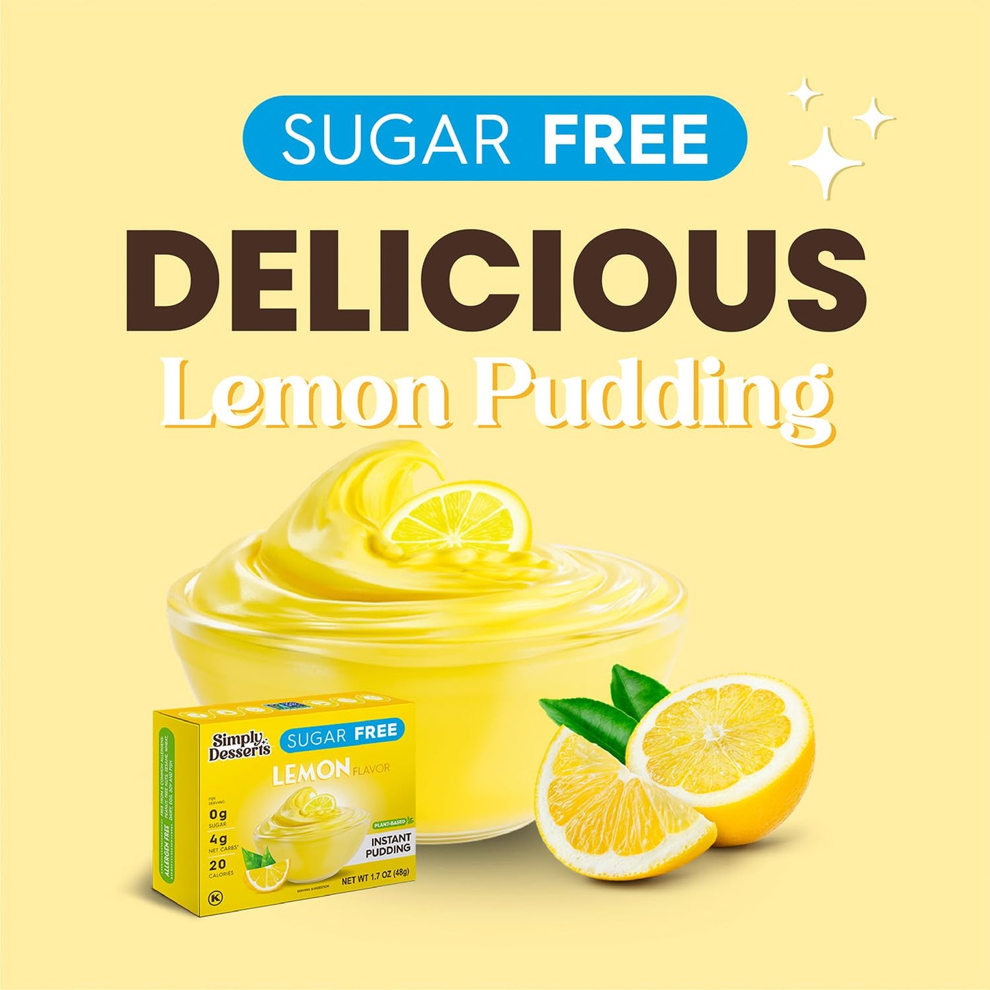 Simply Delish Instant Delicious Lemon 6 Pack Pudding Mix