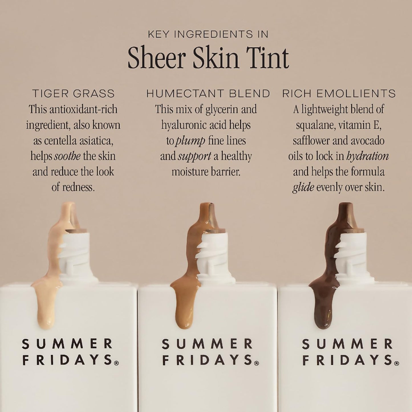 Summer Fridays Sheer Skin Tint - Skin Tint with Hyaluronic Acid -1 Fl Oz