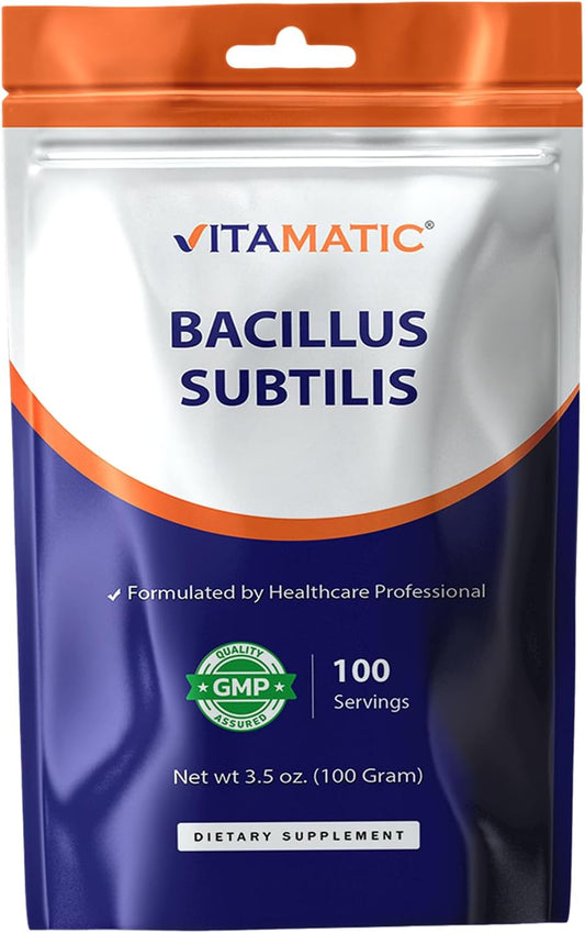 Vitamatic Bacillus Subtilis Pure Powder Probiotic Powder - 3.5 oz