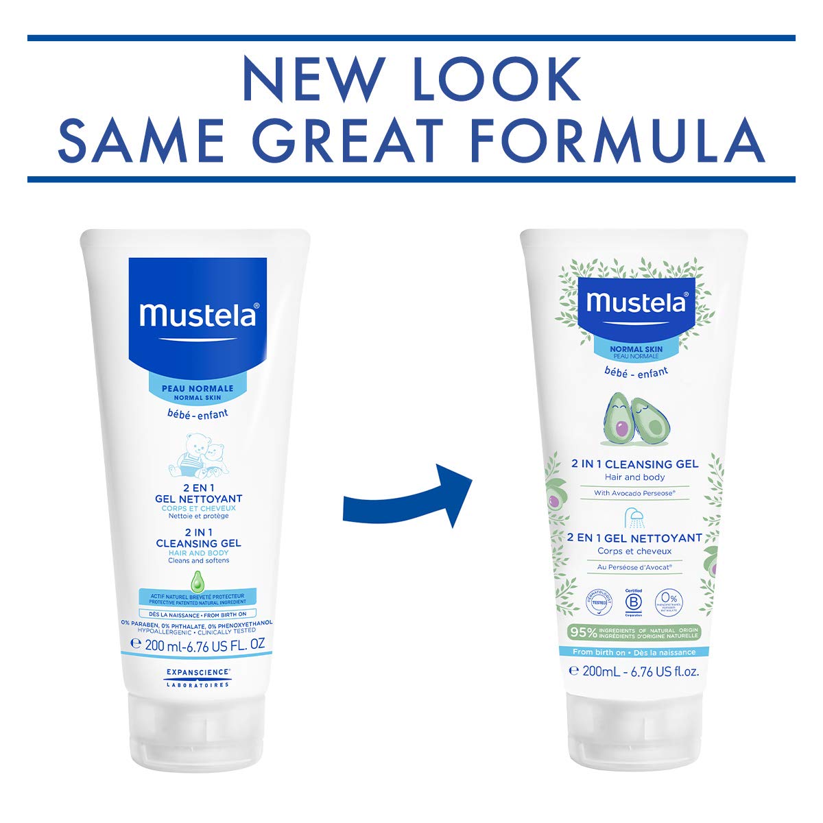 Mustela Baby 2-in-1 Cleansing Gel - 6.76 fl. oz