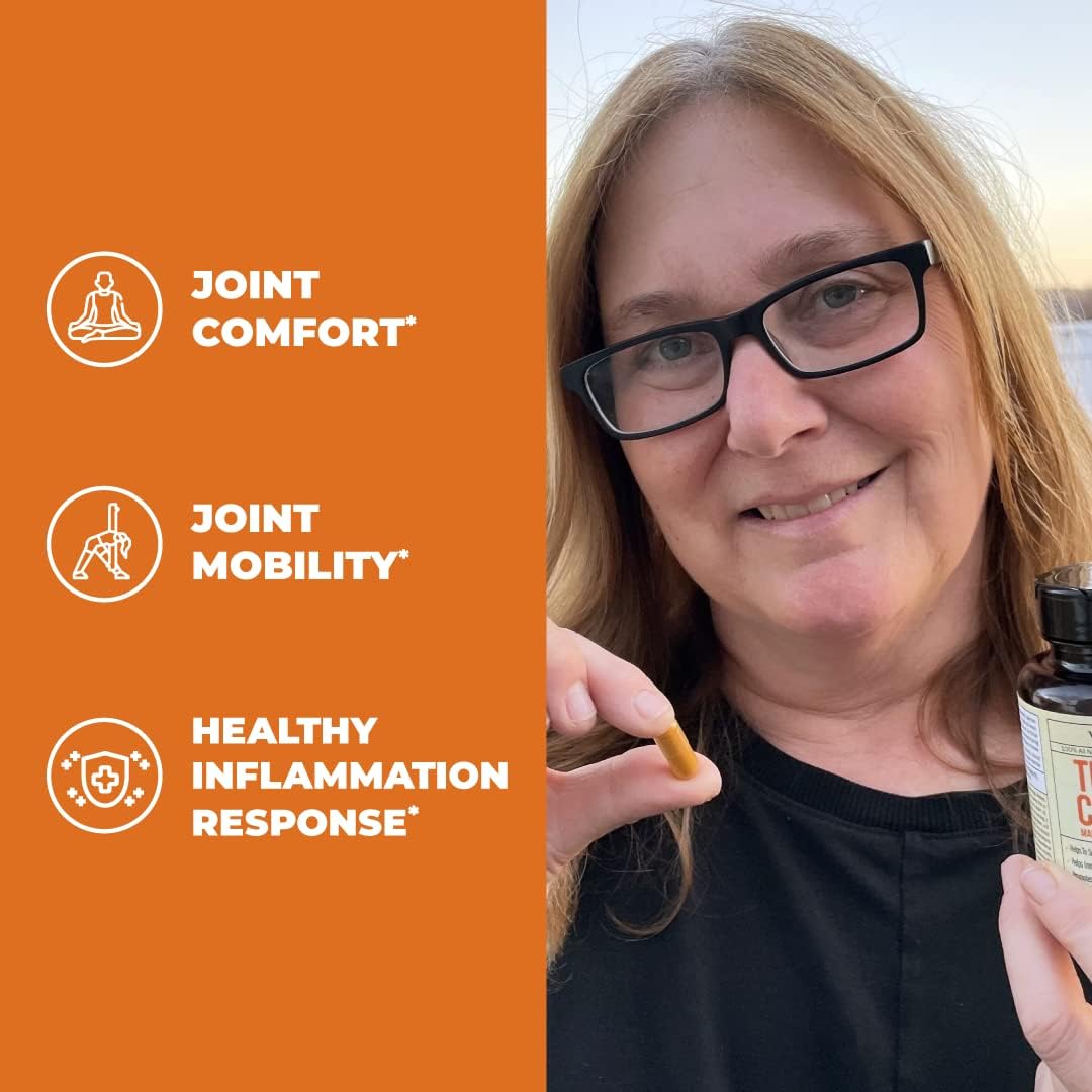 Organic Turmeric Curcumin & Black Pepper. High Absorption Joint Support Supplement  60 capsules