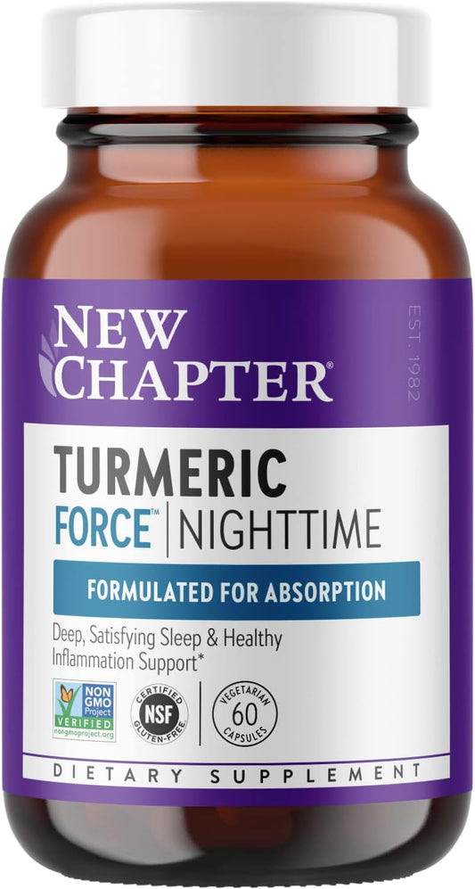 New Chapter Turmeric Supplement + Sleep Aid - 60 capsule